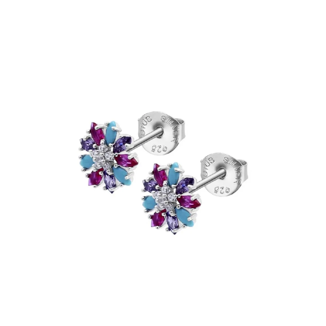 Lotus Silver Clous d'oreilles Colors LP3560-4-2 Argent Multicolore | Femme Boucles D'Oreilles