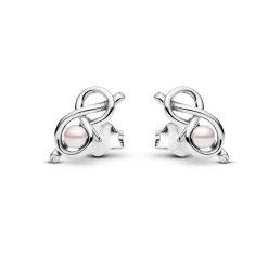 Pandora Clous d'Oreilles Nœud de l'Infini | Femme Boucles D'Oreilles
