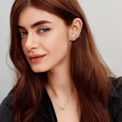 Pandora Clous d’Oreilles Nœud Scintillant Argent | Femme Boucles D'Oreilles