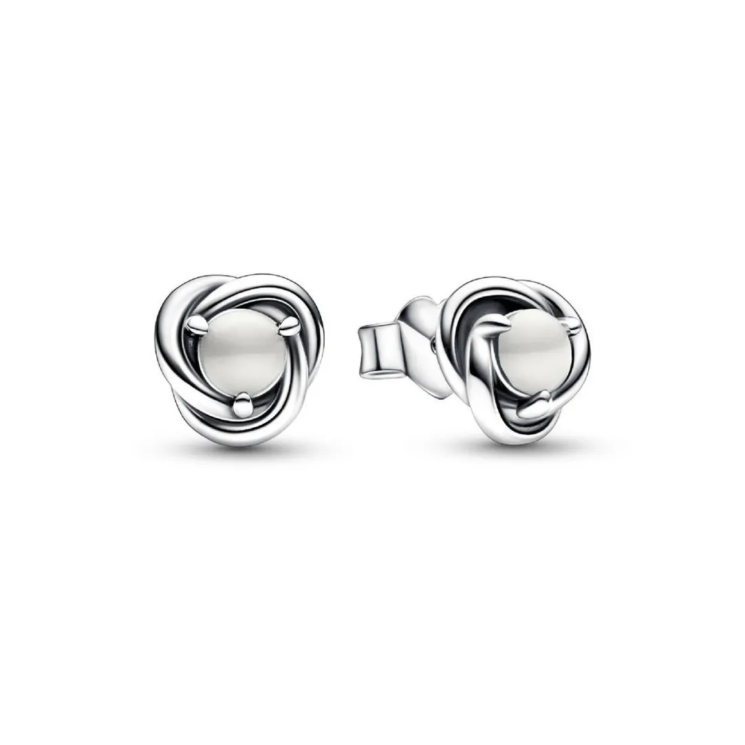 Pandora Clous d’Oreilles - Cercles de l’Éternité Blancs | Femme Boucles D'Oreilles
