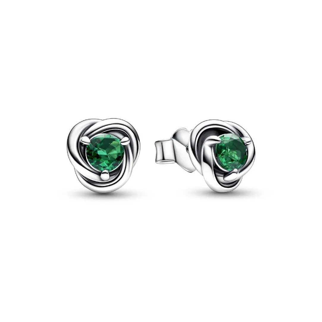 Pandora Clous d’Oreilles - Cercles de l’Éternité Verts | Femme Boucles D'Oreilles