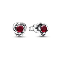 Pandora Clous d’Oreilles - Cercles de l’Éternité Rouge Ardent | Femme Boucles D'Oreilles