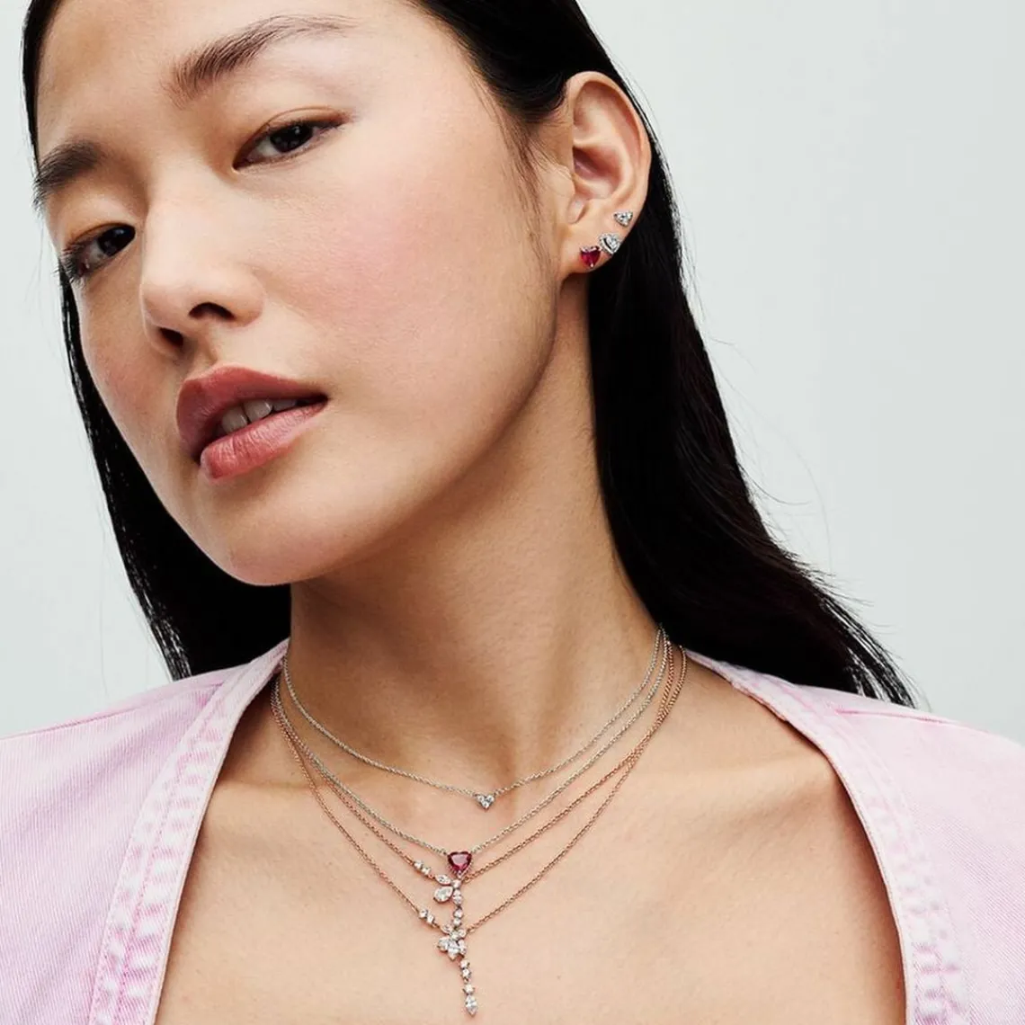 Pandora Clous d’Oreilles - Cœur Rouge | Femme Boucles D'Oreilles