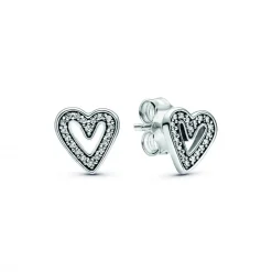 Pandora Clous d'Oreilles Moments Esquisse de Cœurs Scintillants | Femme Boucles D'Oreilles