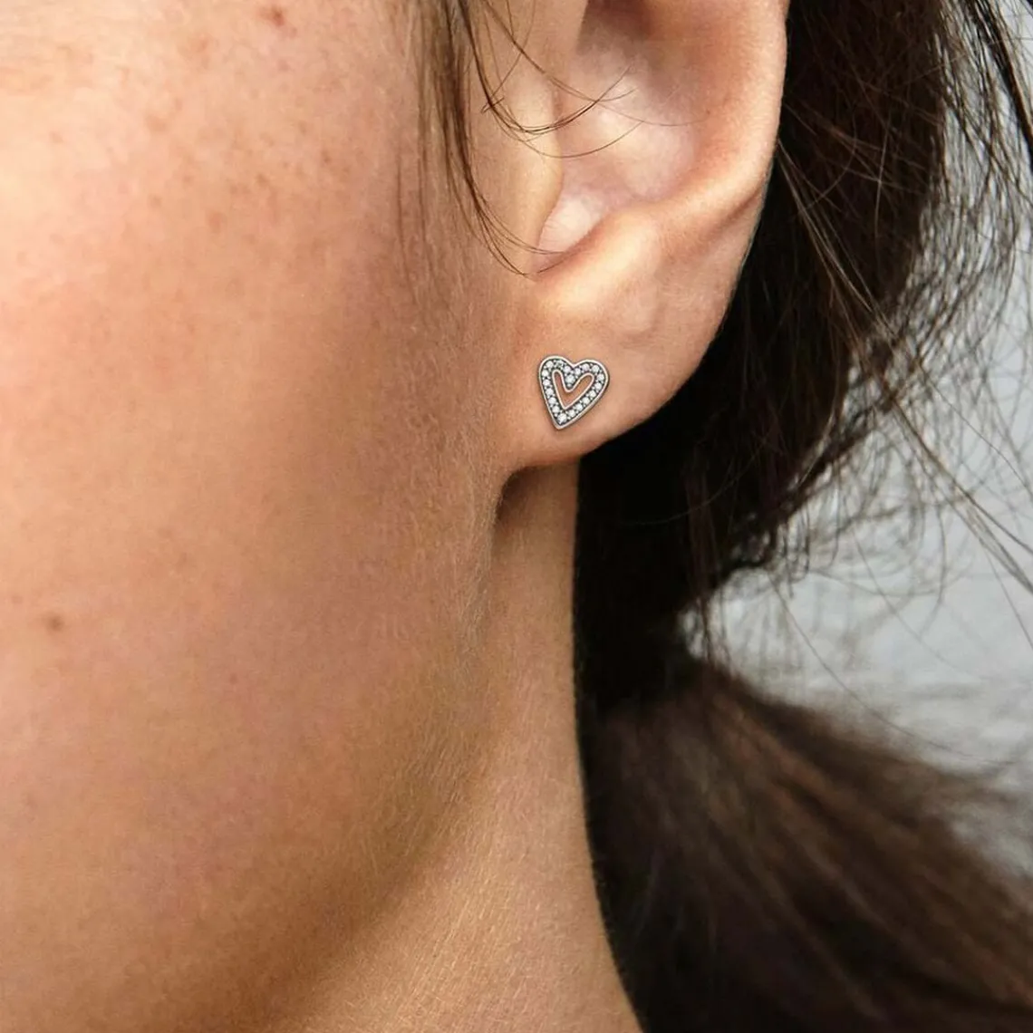 Pandora Clous d'Oreilles Moments Esquisse de Cœurs Scintillants | Femme Boucles D'Oreilles