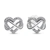 Pandora Clous d’Oreilles Moments - Cœur de l’Infini Scintillant | Femme Boucles D'Oreilles
