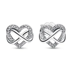 Pandora Clous d’Oreilles Moments - Cœur de l’Infini Scintillant | Femme Boucles D'Oreilles