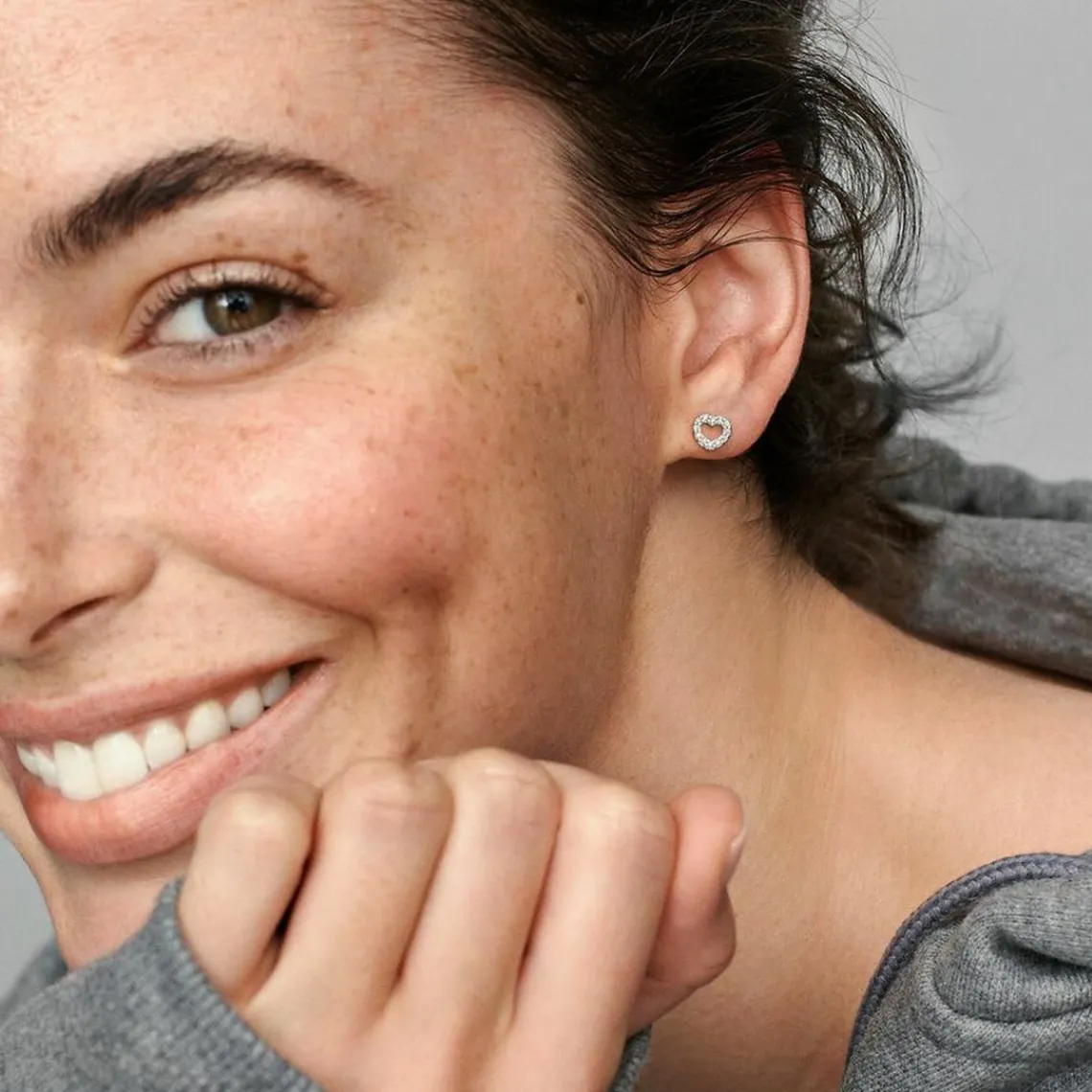 Pandora Clous d'Oreilles Moments Cœur Ouvert | Femme Boucles D'Oreilles