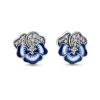 Pandora Clous d’Oreilles - Pensée Bleue | Femme Boucles D'Oreilles