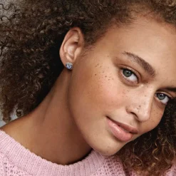 Pandora Clous d’Oreilles - Pensée Bleue | Femme Boucles D'Oreilles