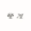 Pandora Clous d’Oreilles Timeless - Cœur Trois Pierres en Argent 925/1000 | Femme Boucles D'Oreilles