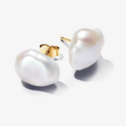 Pandora Clous d’Oreilles Perle de Culture Baroque | Femme Boucles D'Oreilles