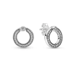 Pandora Clous d'Oreilles Réversibles Pavé & Cercle Signature | Femme Boucles D'Oreilles
