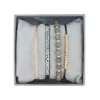 Les Interchangeables Coffret A54370 - Strass Box Jonc Fil Marron Fonce Femme | Femme Bracelet