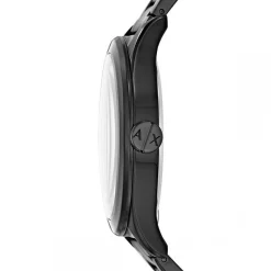 Armani Exchange Coffret Montre AX7102 - Bracelet en cuir noir et acier plaqué noir + Montre Bracelet Acier Noir Boitier Acier Noir Homme | Homme Bracelet|Noir