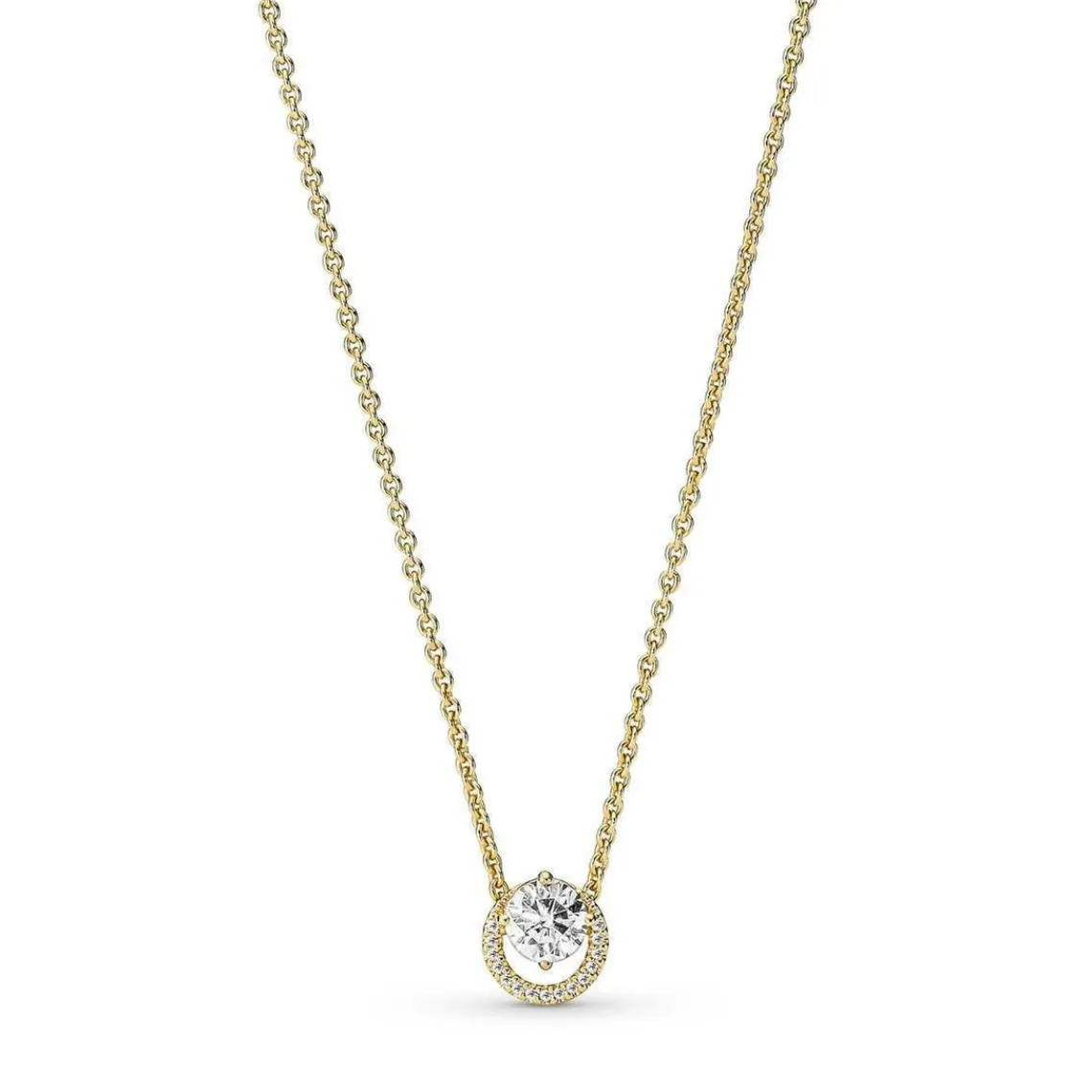 Pandora Collier avec Pendentif Timeless - Halo Rond Scintillant | Femme Collier Et Pendentif