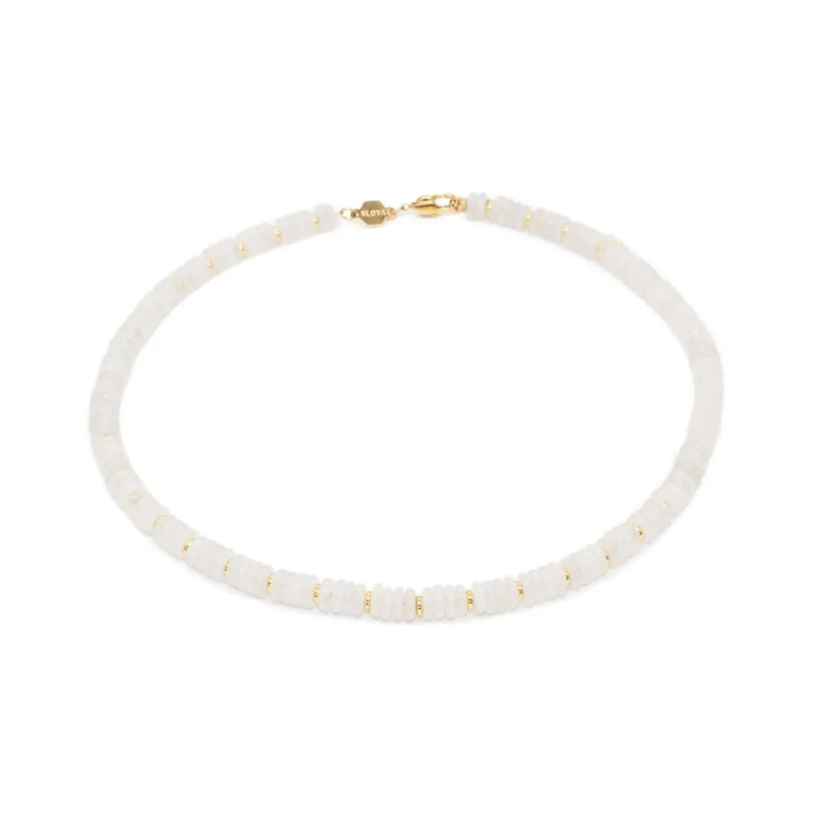Sloya Collier Blima en pierres Jade blanche | Femme Collier Et Pendentif