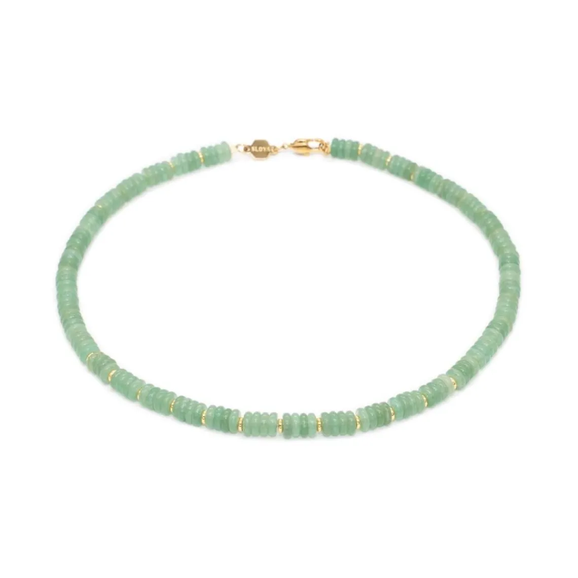 Sloya Collier Blima en pierres Aventurine | Femme Collier Et Pendentif