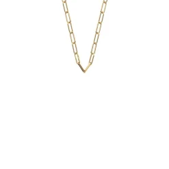 Les Georgettes Collier Chaine Réctange Doré | Femme Collier Et Pendentif