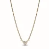 Pandora Collier Cœur Trois Pierres - Timeless Doré | Femme Collier Et Pendentif