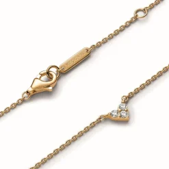 Pandora Collier Cœur Trois Pierres - Timeless Doré | Femme Collier Et Pendentif