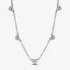 Pandora Collier Cœurs Trios de Pierres | Femme Collier Et Pendentif