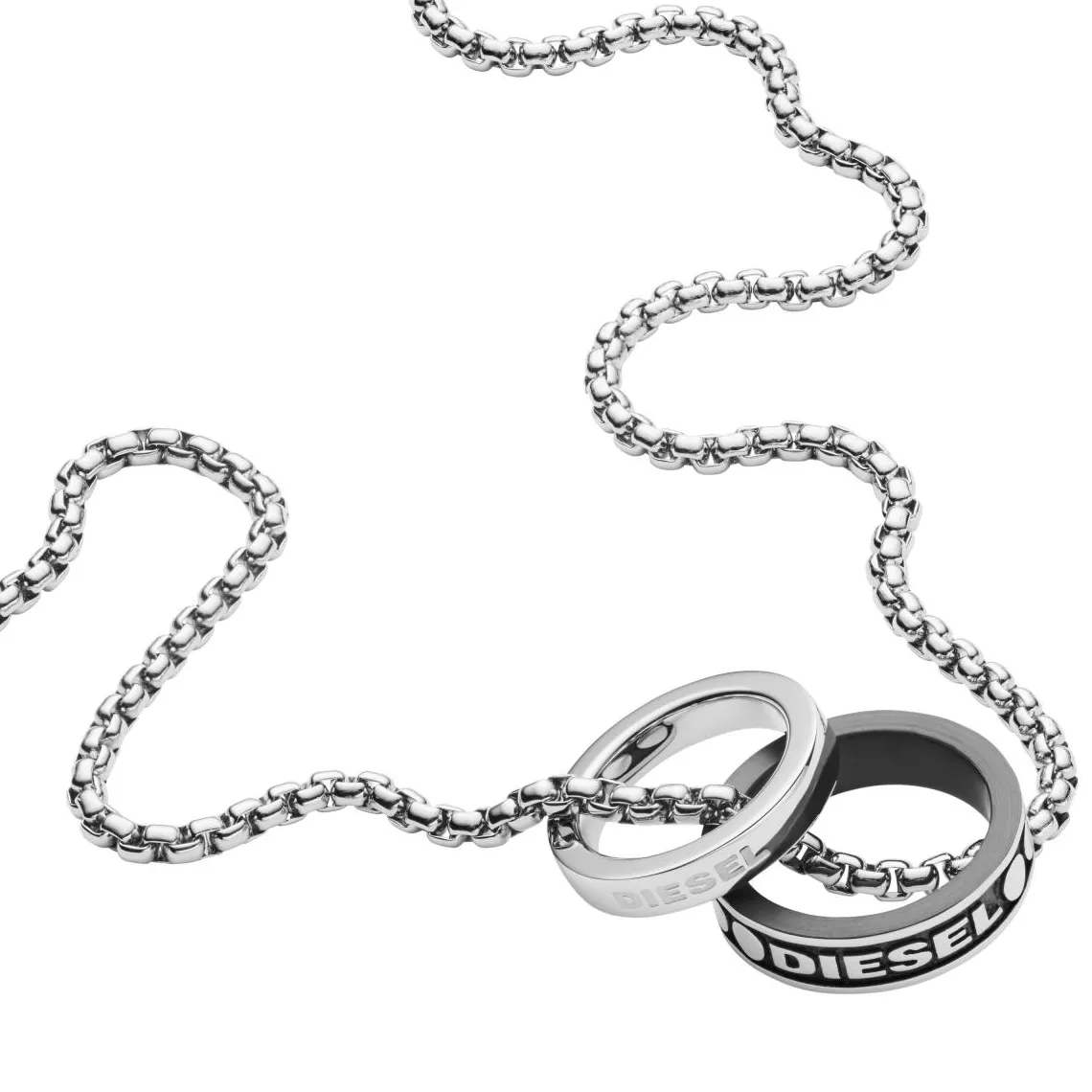 Diesel Bijoux Collier et Pendentif STUDS DX1168040 - Collier et Pendentif Acier Argent HOMME | Homme Colliers Et Pendentifs