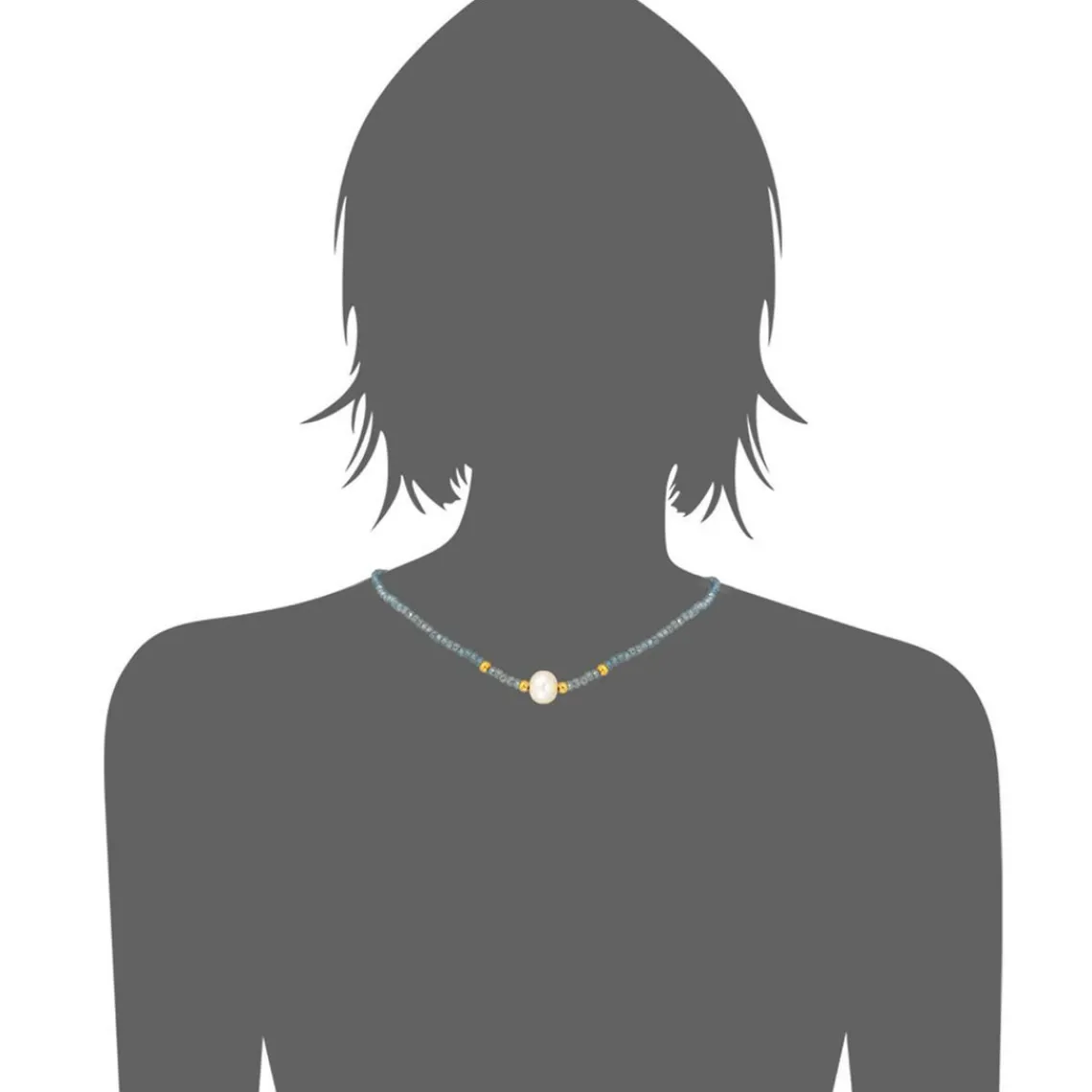 Edforce Collier et pendentif Femme 534-0120-N - Perle Argentée | Femme Collier Et Pendentif