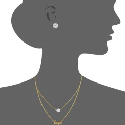 Edforce Collier et pendentif Femme 165-0155-S - Acier Doré | Femme Collier Et Pendentif