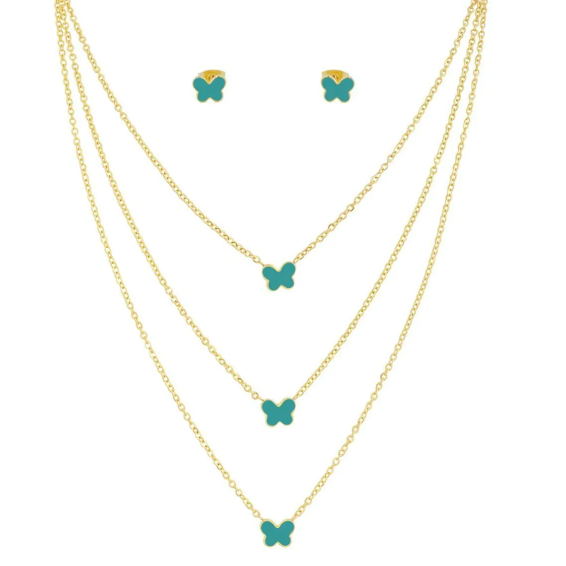 Edforce Collier et pendentif Femme 226-0045-S - Acier Doré | Femme Collier Et Pendentif