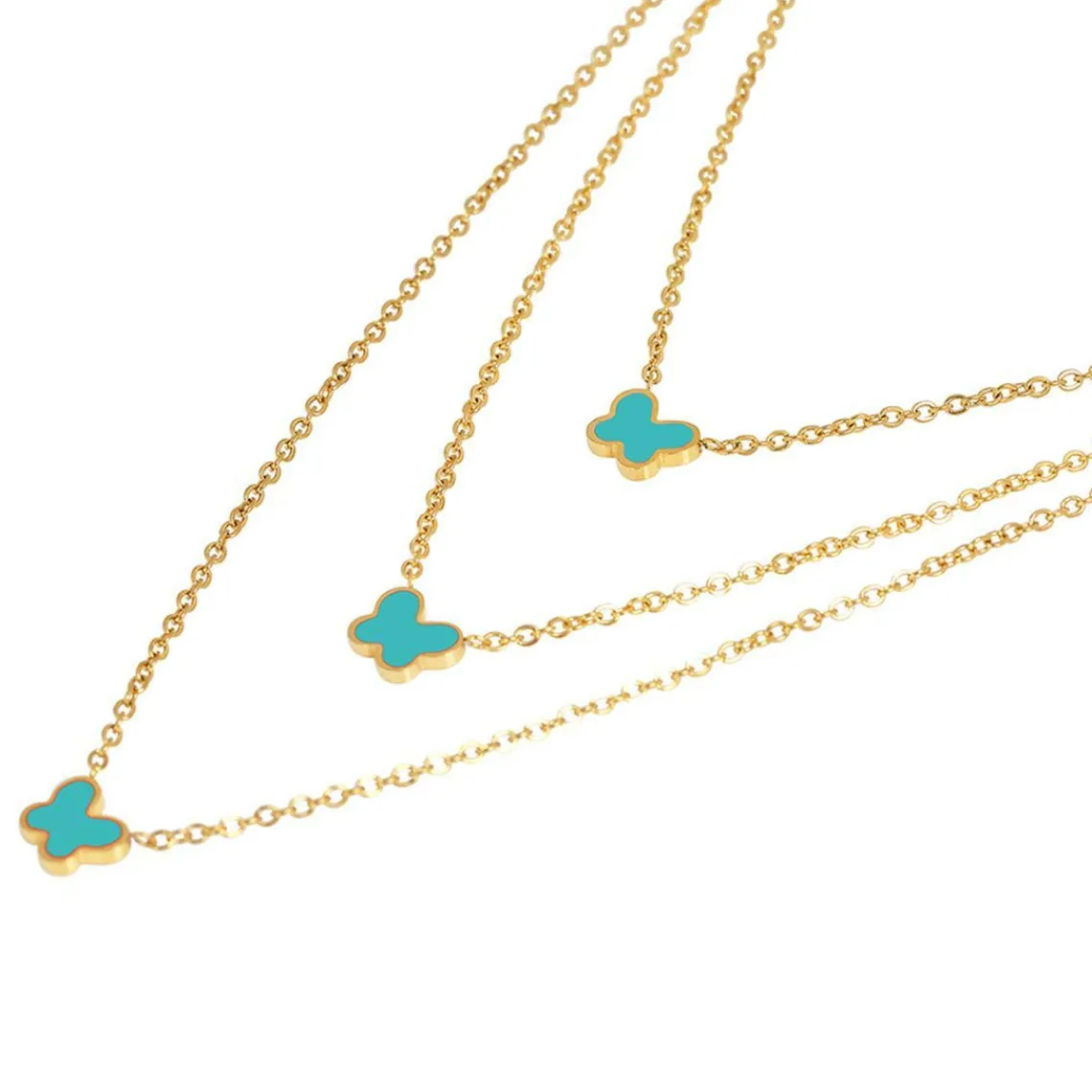 Edforce Collier et pendentif Femme 226-0045-S - Acier Doré | Femme Collier Et Pendentif