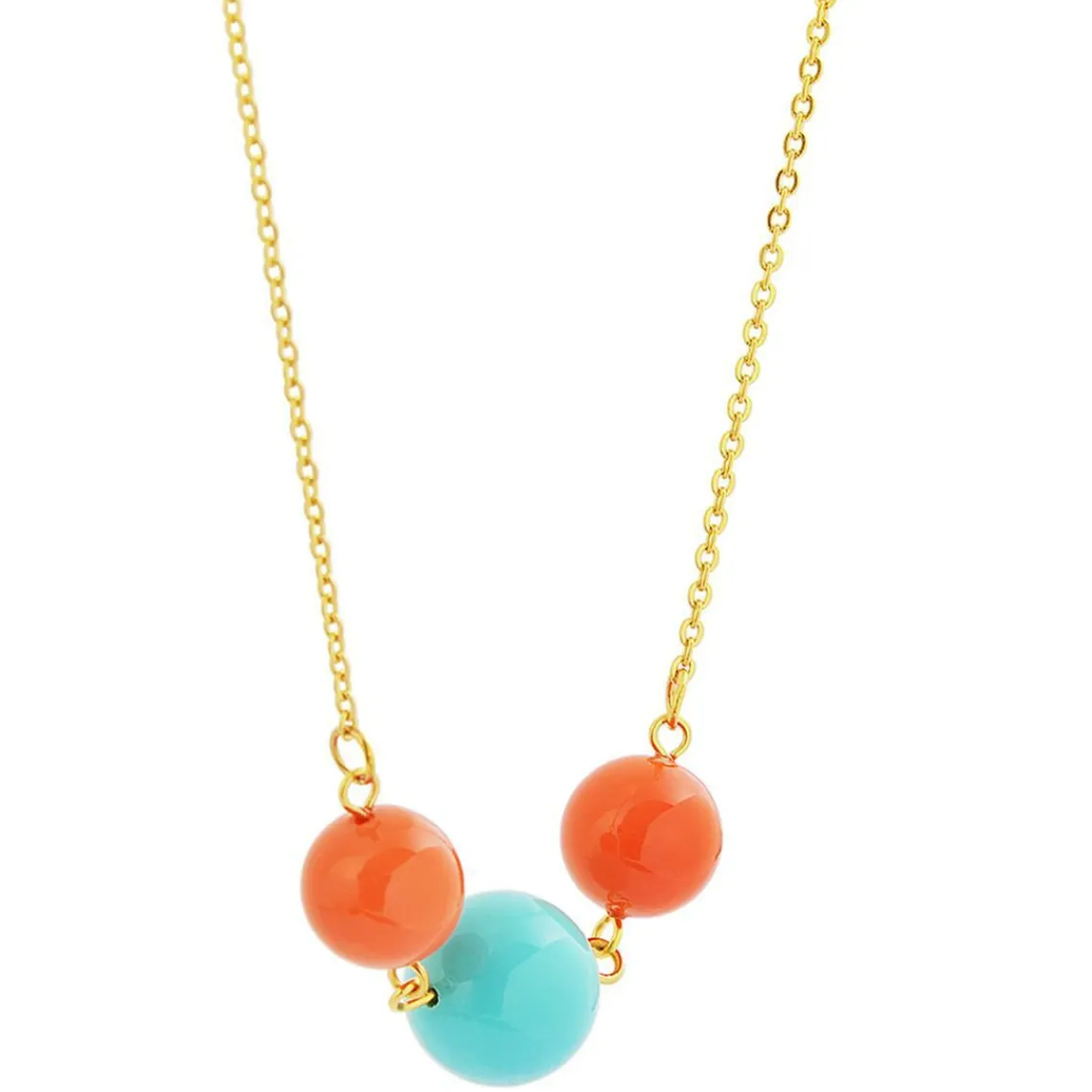 Edforce Collier et pendentif Femme 341-0073-S - Acier Doré | Femme Collier Et Pendentif
