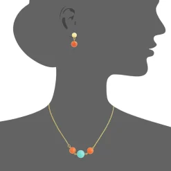 Edforce Collier et pendentif Femme 341-0073-S - Acier Doré | Femme Collier Et Pendentif