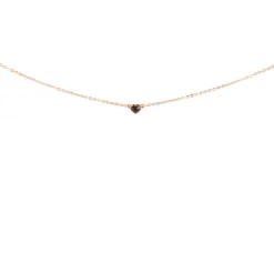 Les Interchangeables Collier et pendentif A59217 - Coeur Doré Rose Femme | Femme Collier Et Pendentif