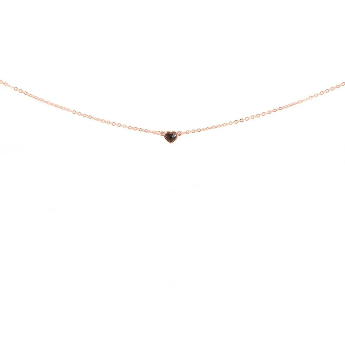 Les Interchangeables Collier et pendentif A59217 - Coeur Doré Rose Femme | Femme Collier Et Pendentif