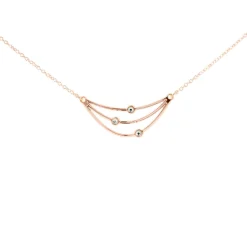 Les Interchangeables Collier et pendentif A59166 - Orbite Doré Rose Femme | Femme Collier Et Pendentif