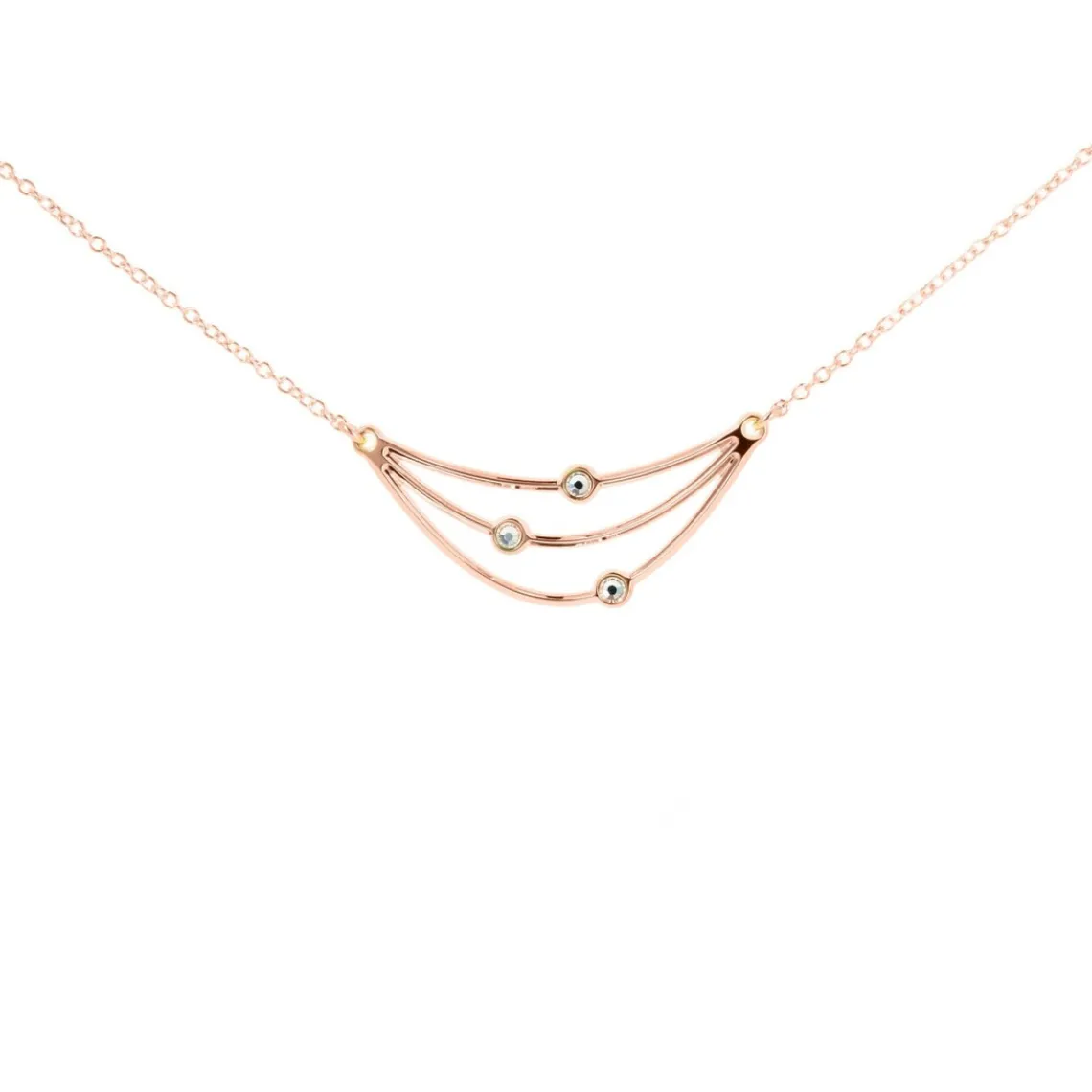 Les Interchangeables Collier et pendentif A59166 - Orbite Doré Rose Femme | Femme Collier Et Pendentif