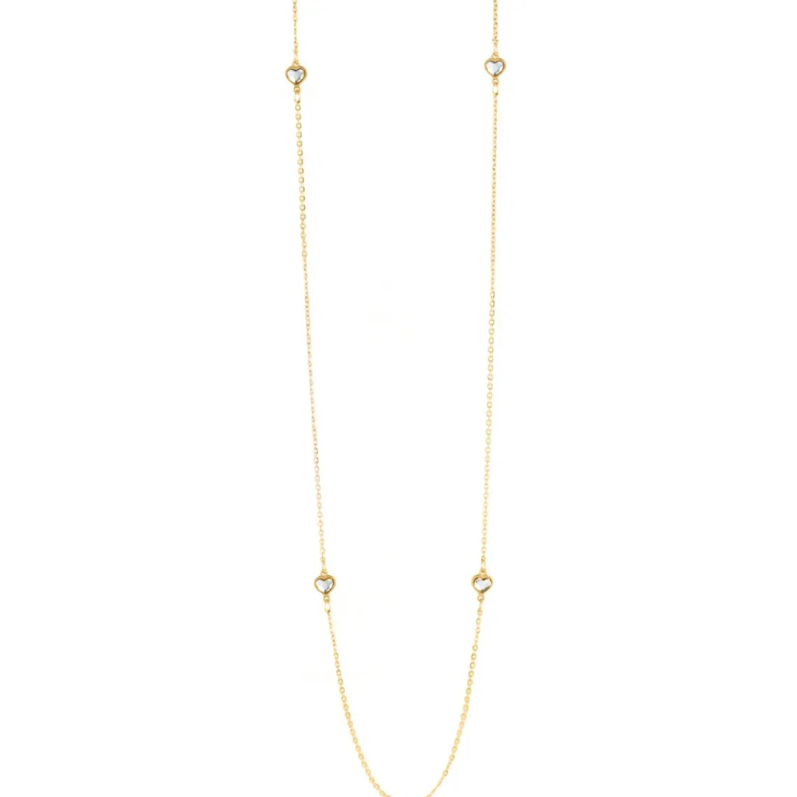 Les Interchangeables Collier et pendentif A59237 - Sautoir Coeur Doré Femme | Femme Collier Et Pendentif