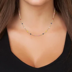 Angèle M Bijoux Collier femme Angèle M B2420-DORE | Femme Collier Et Pendentif