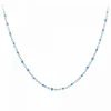 Angèle M Bijoux Collier femme Angèle M - B2380-BLEU Acier Argent | Femme Collier Et Pendentif