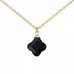 Angèle M Bijoux Collier femme Angèle M B2481-NOIR - Métal Doré | Femme Collier Et Pendentif