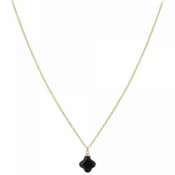 Angèle M Bijoux Collier femme Angèle M B2481-NOIR - Métal Doré | Femme Collier Et Pendentif