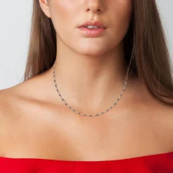 Angèle M Bijoux Collier femme Angèle M B2380-NOIR | Femme Collier Et Pendentif