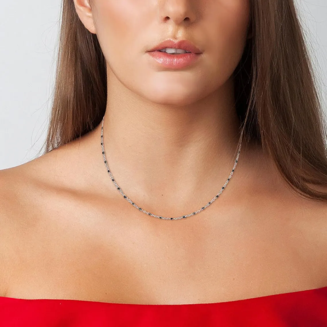 Angèle M Bijoux Collier femme Angèle M B2380-NOIR | Femme Collier Et Pendentif