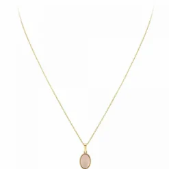 Angèle M Bijoux Collier femme Angèle M B2458-ROSE-QUARTZ - Métal Doré | Femme Collier Et Pendentif