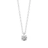 Maison de la Bijouterie Collier femme argent rhodié blanc serti griffe - VW30W545 | Femme Collier Et Pendentif