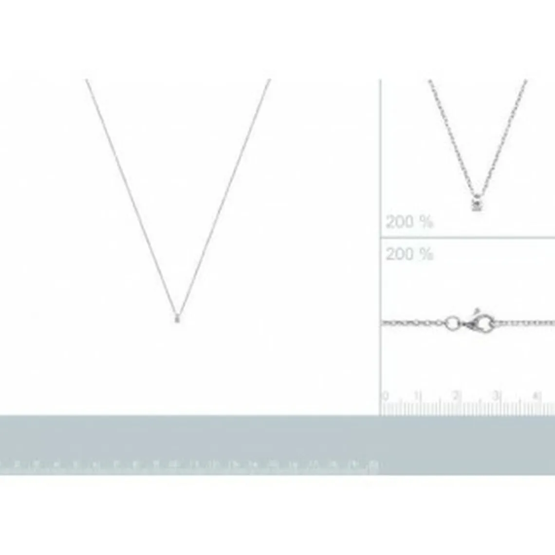 Maison de la Bijouterie Collier femme argent rhodié blanc serti griffe - VW30W345 | Femme Collier Et Pendentif