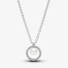 Pandora Collier femme argent sterling avec perle blanche et zircone Timeless | Femme Collier Et Pendentif