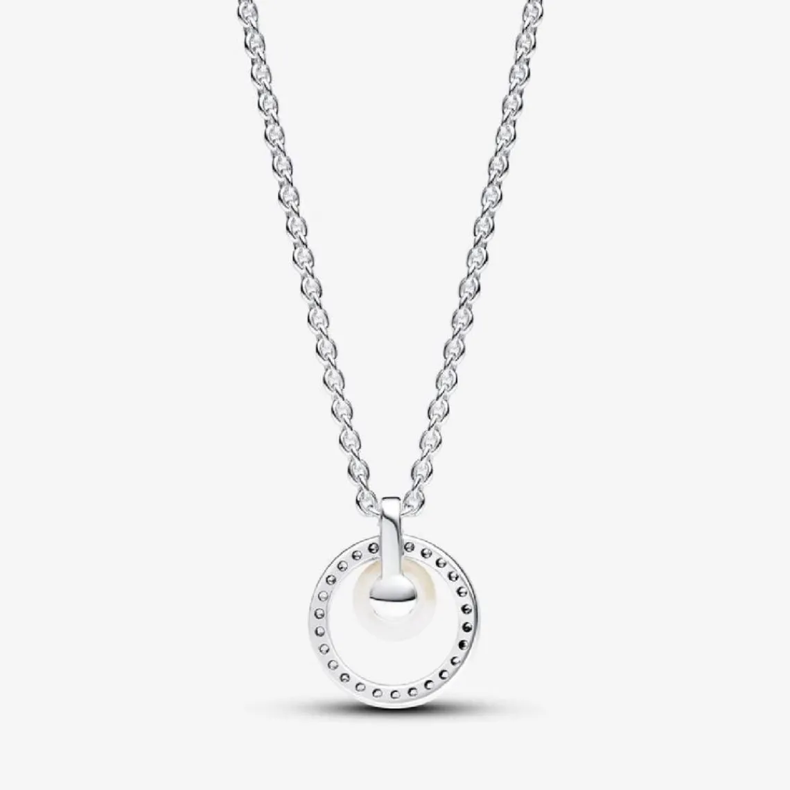 Pandora Collier femme argent sterling avec perle blanche et zircone Timeless | Femme Collier Et Pendentif