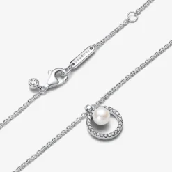 Pandora Collier femme argent sterling avec perle blanche et zircone Timeless | Femme Collier Et Pendentif